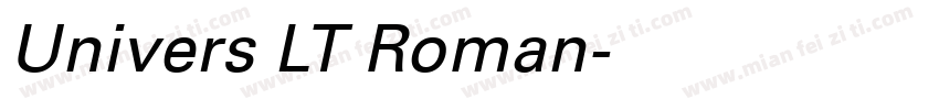 Univers LT Roman字体转换